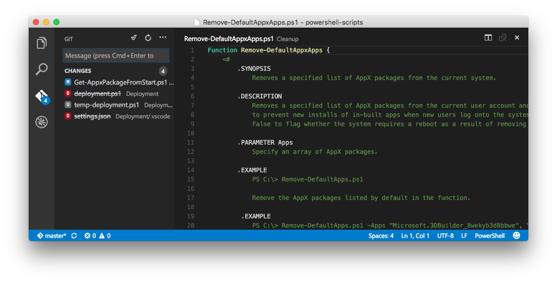 Git integration into Visual Studio Code
