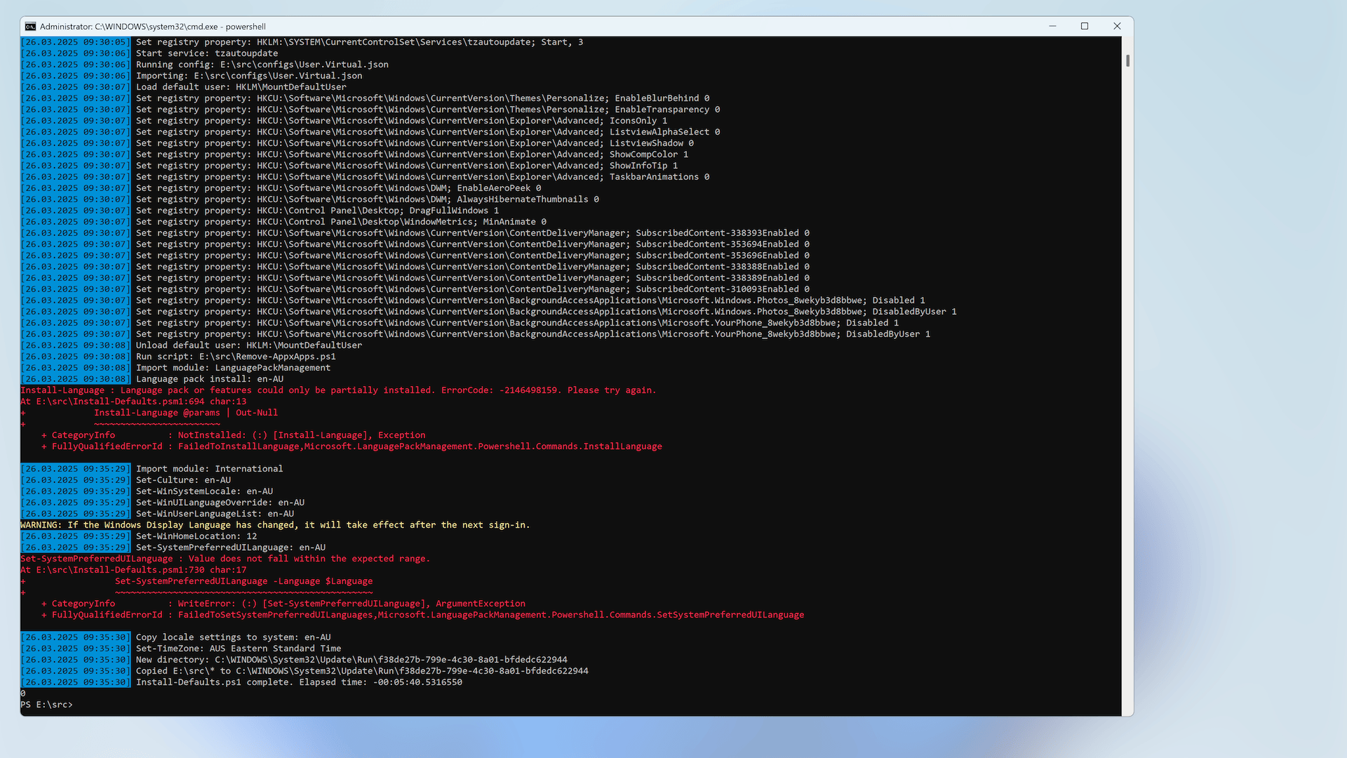 Install language issue in Windows 11 OOBE
