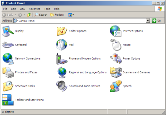 windows control panel icon