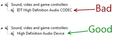 idt audio driver windows 10 dell