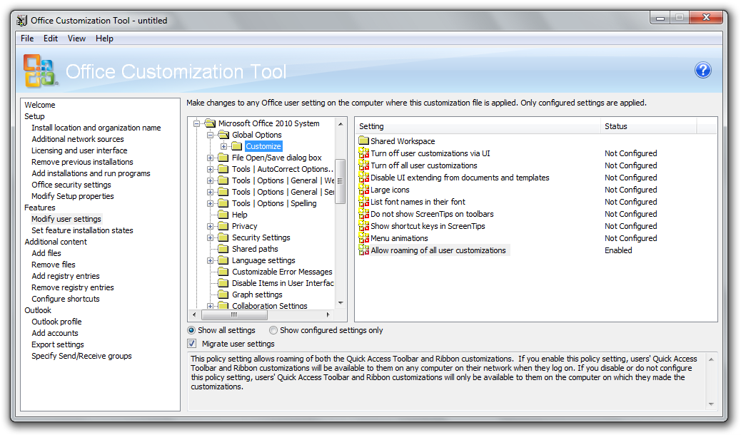 The Office 2010 Customization Tool