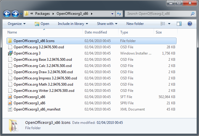 OpenOfficeAppVPackage