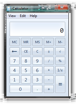 Calculator showing graphics corruption