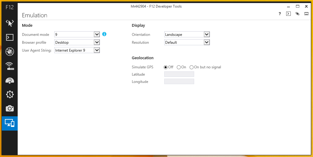 Emulation with Developer Tools