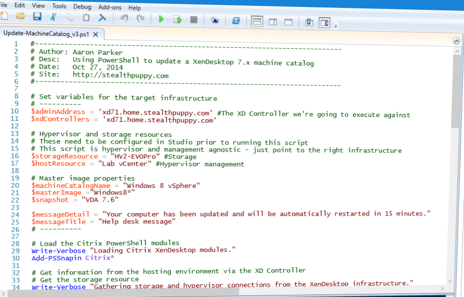 Updating an MCS-based XenDesktop Machine Catalog with PowerShell