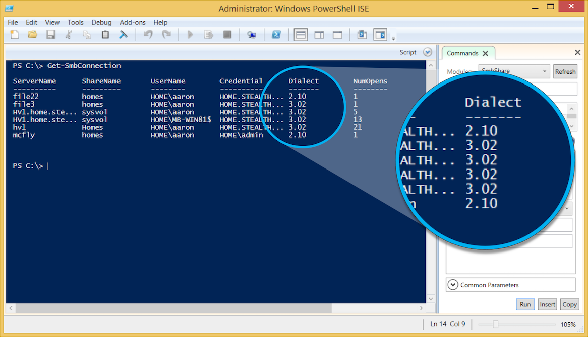 Use PowerShell to View SMB Connections