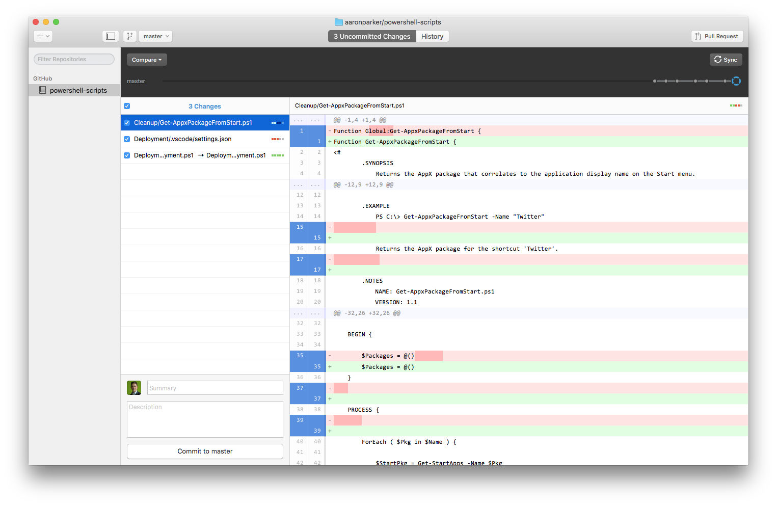 GitHub Desktop on OS X