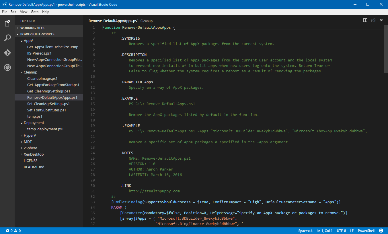 Visual Studio Code on Windows 10