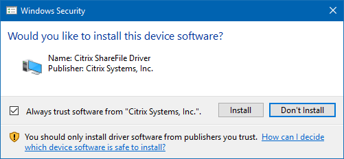 Citrix ShareFile Driver