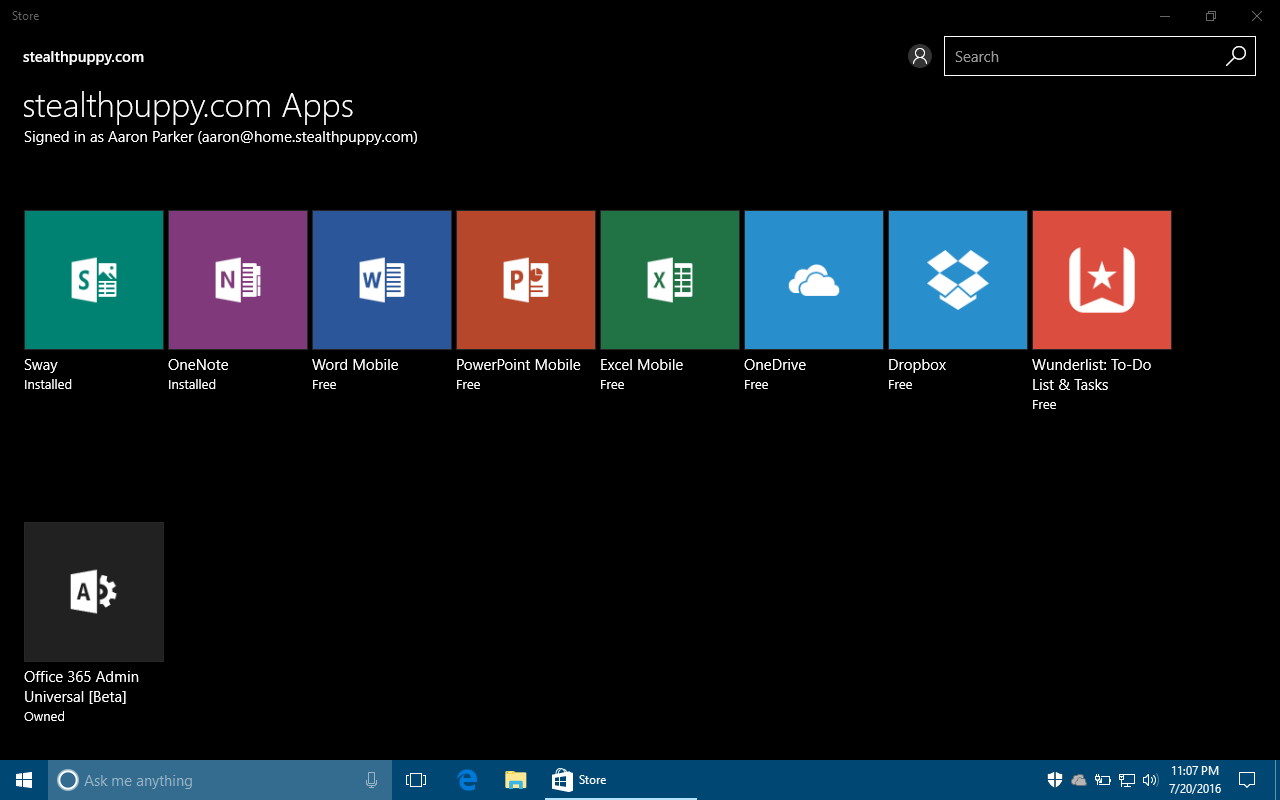 Windows Store User Experience in the Enterprise in Windows 10