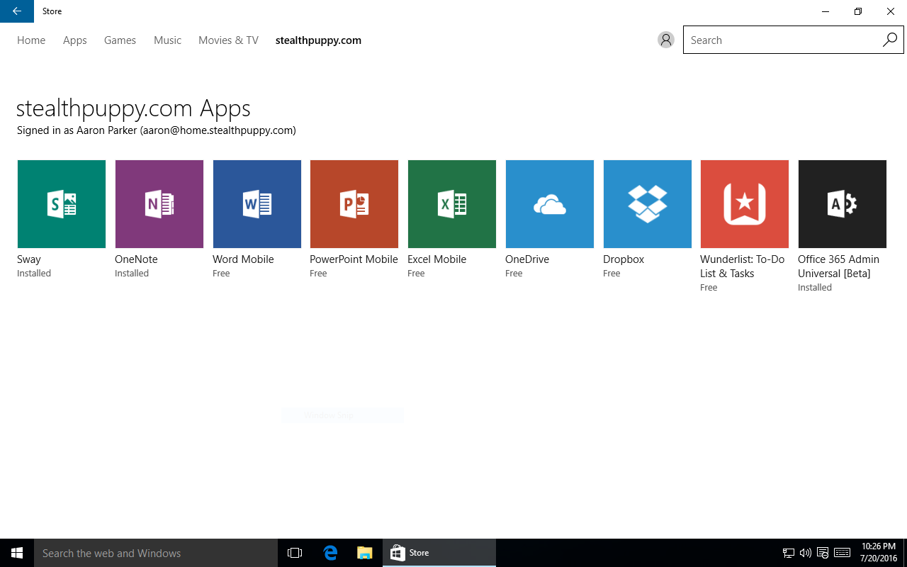 Windows Store User Experience in the Enterprise in Windows 10 | Aaron Parker