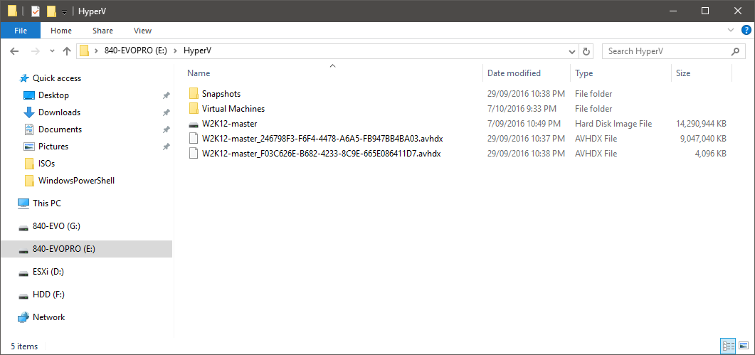 MCS gold image on Hyper-V with 2 snapshots
