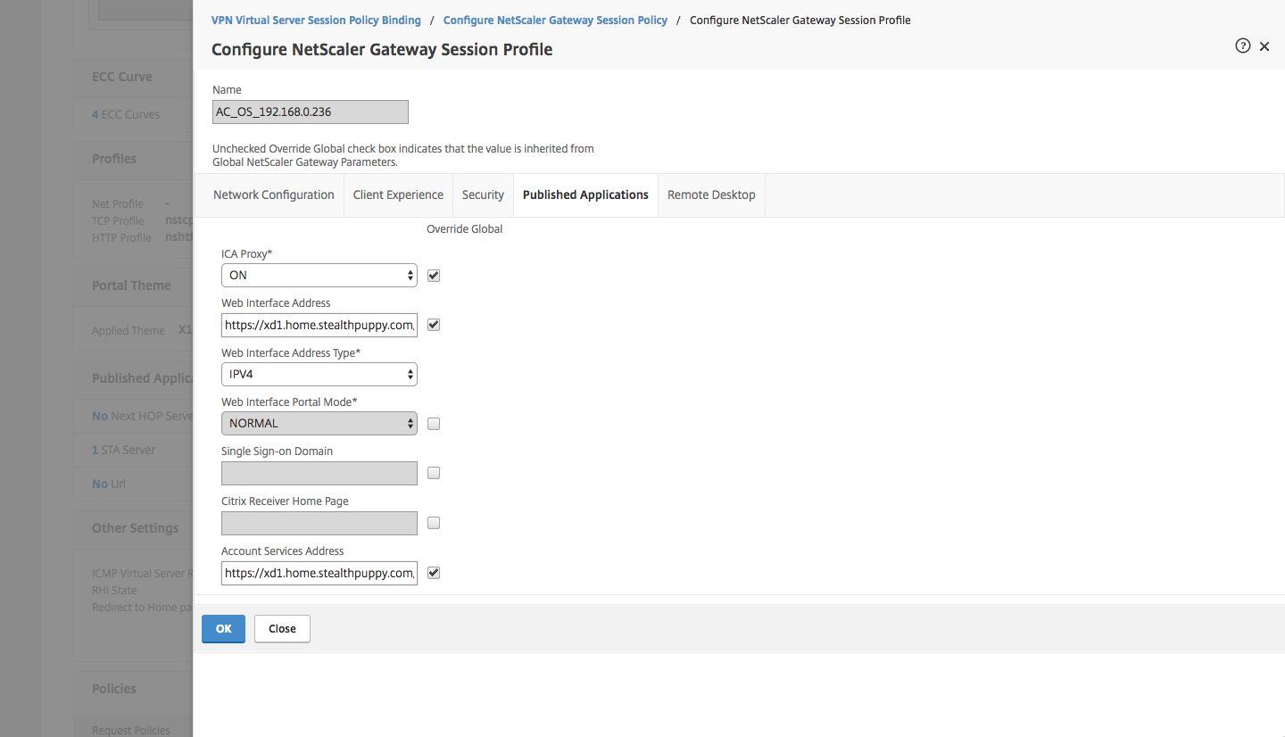 Remove the Single Sign-on domain from the NetScaler Session Policy