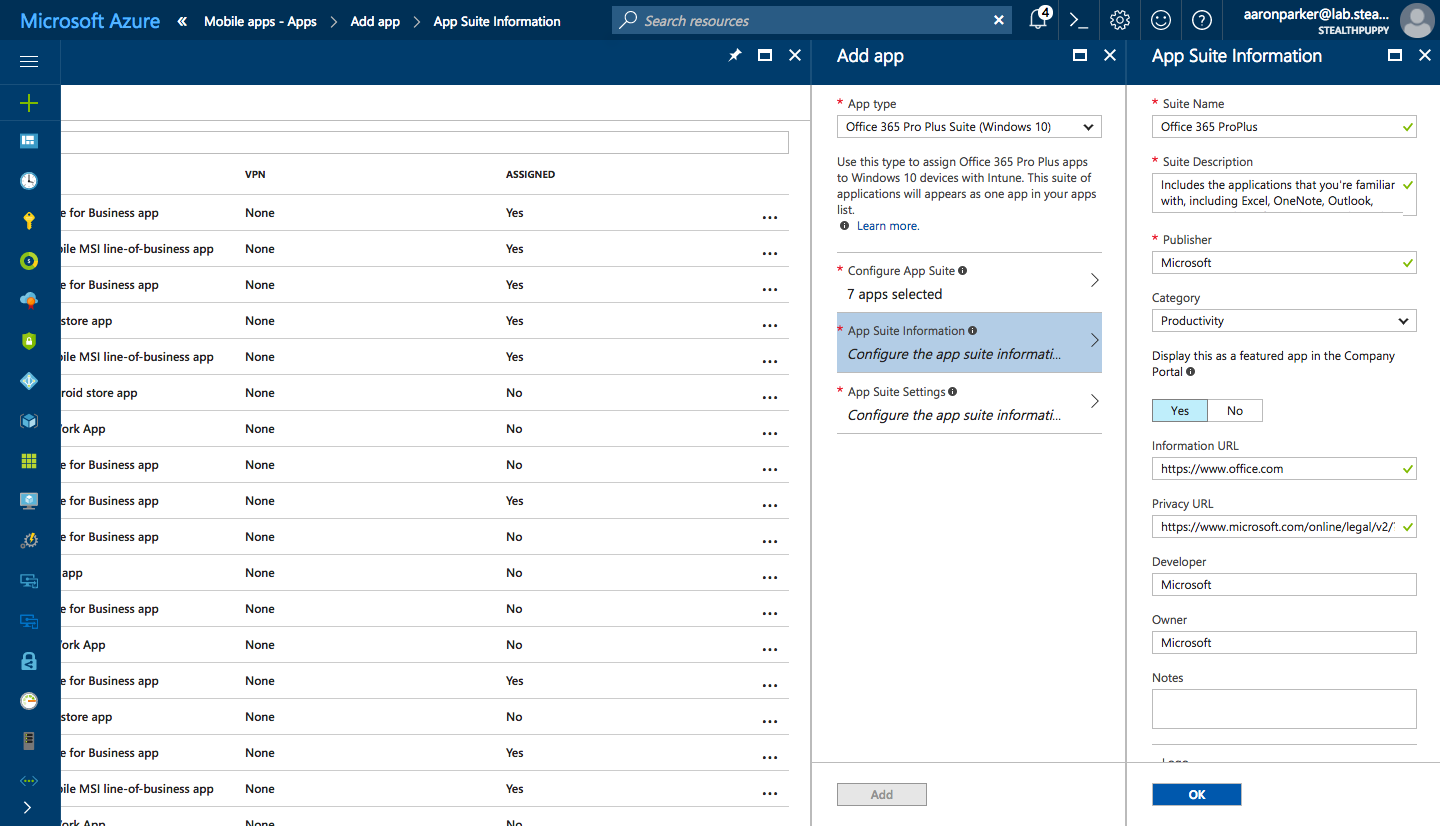 Configure options for the package