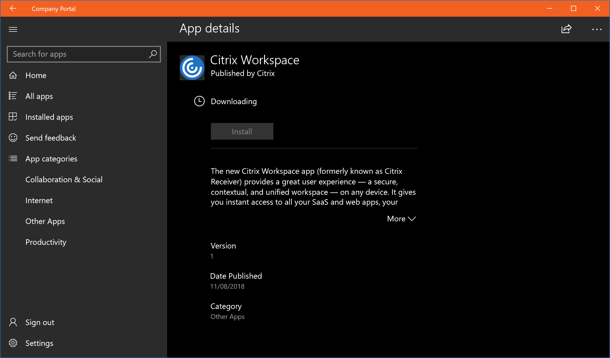 Citrix app delivery