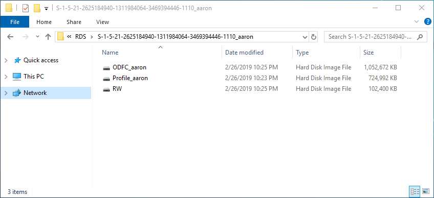 Profile Container with a Read/Write container